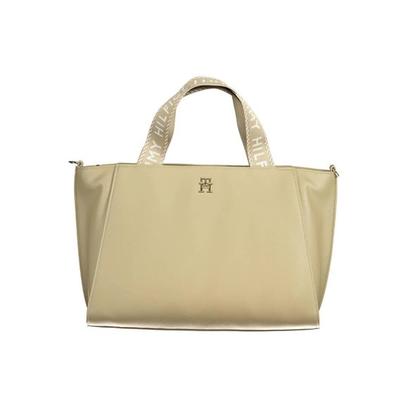 Tommy Hilfiger Beige Polyester Handbag